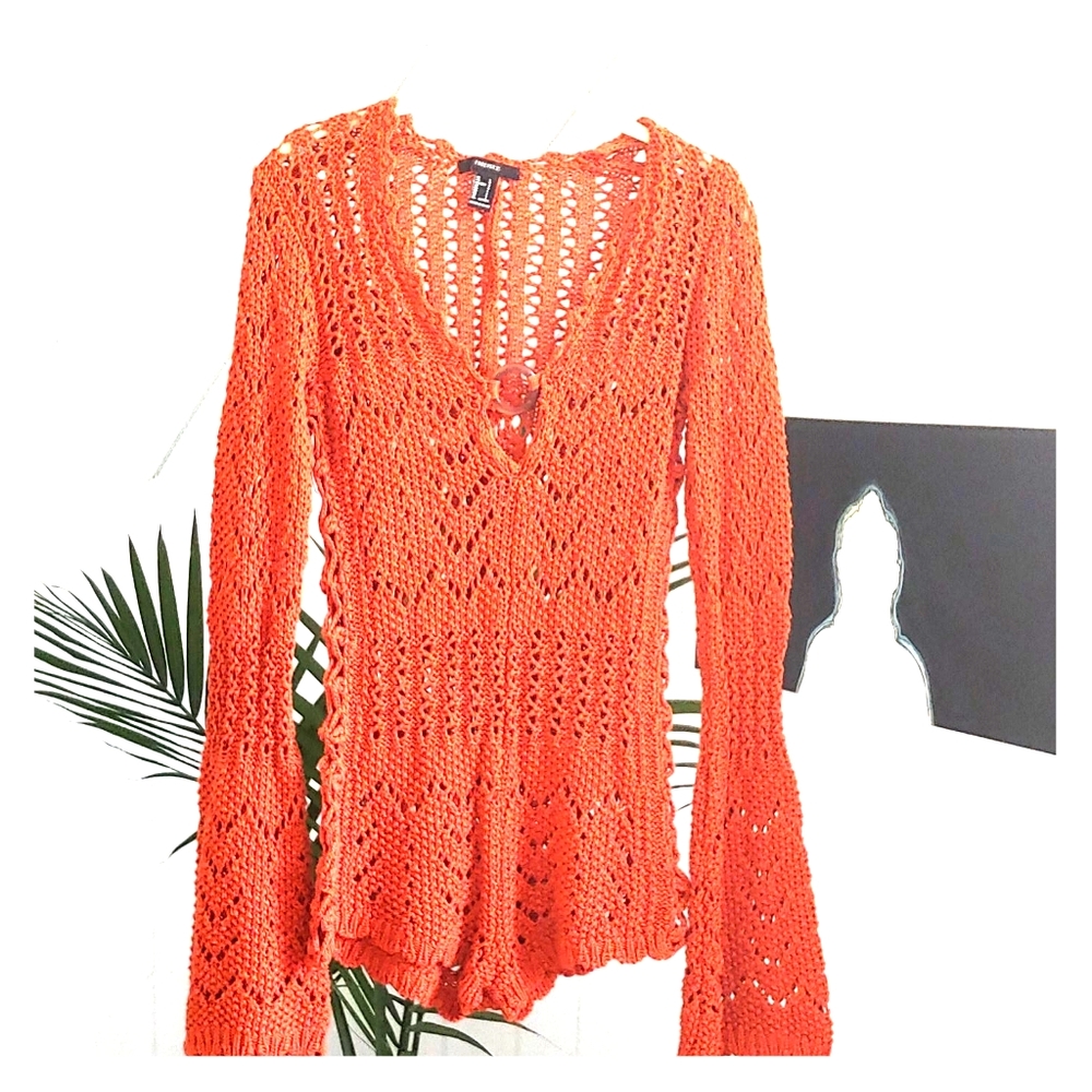 Forever 21 crochet playsuit/beach coverup